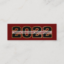 2022 Guld Burgundy Studenten Namn