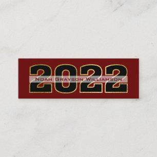 2022 Guld Burgundy Studenten Namn