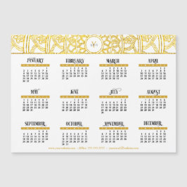 2022 Guld Lotus Monogram Business Calendar