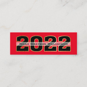 2022 Guld Red Studenten Namn infogning
