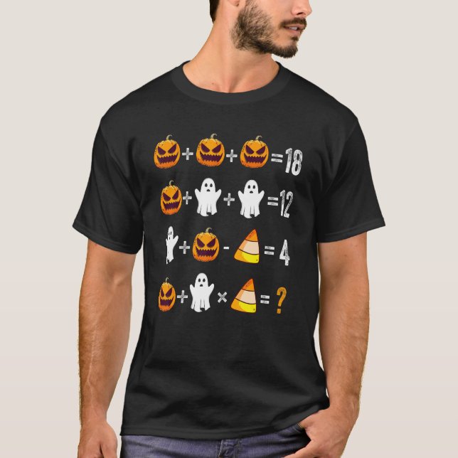 2022 Halloween-operationsordning Quiz Math Teach T Shirt (Framsida)