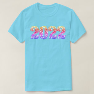 2022 i färgstarka Döskallar T-Shirt