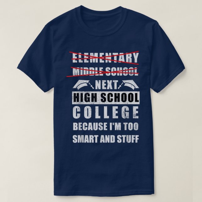 2022 Junior High Graduation Funny Middle School Gr T Shirt (Design framsida)