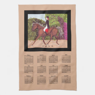 2022 Kalender Dressage Horse Equine Riding Sports Kökshandduk