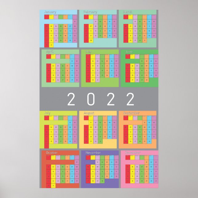 2022 kalender full färg poster (Framsidan)