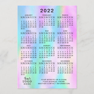 2022 Kalender - Fullt Faux Holograf Program