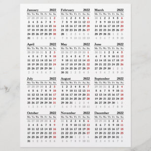 2022 kalender mall reklamblad