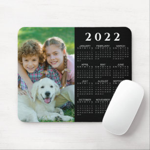 2022 - kalenderfotosvart och vitt musmatta