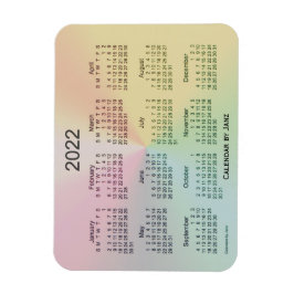 2022 La Boca Shimmer Calendar av Janz 3x4 Magnet