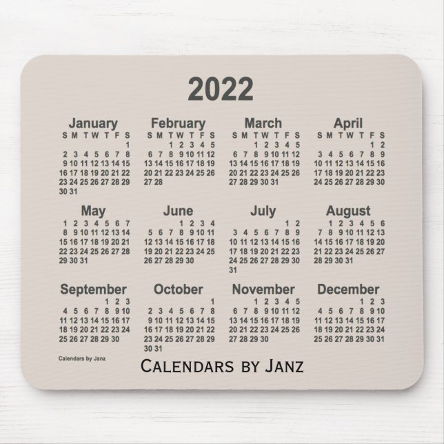 2022 La Boca Smoke Calendar av Janz Mouse Pad Musmatta (Framsidan)