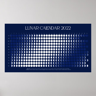 2022 Lunar Cycle Print, Value Poster Pappert (proj