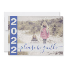 2022 Lustigt Var försiktig med fotoblå