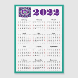 2022 Magnetic 5x7 Calendar med Kente Kaleidoscope