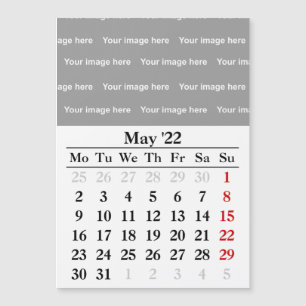 2022 maj-kalender Magnetkort