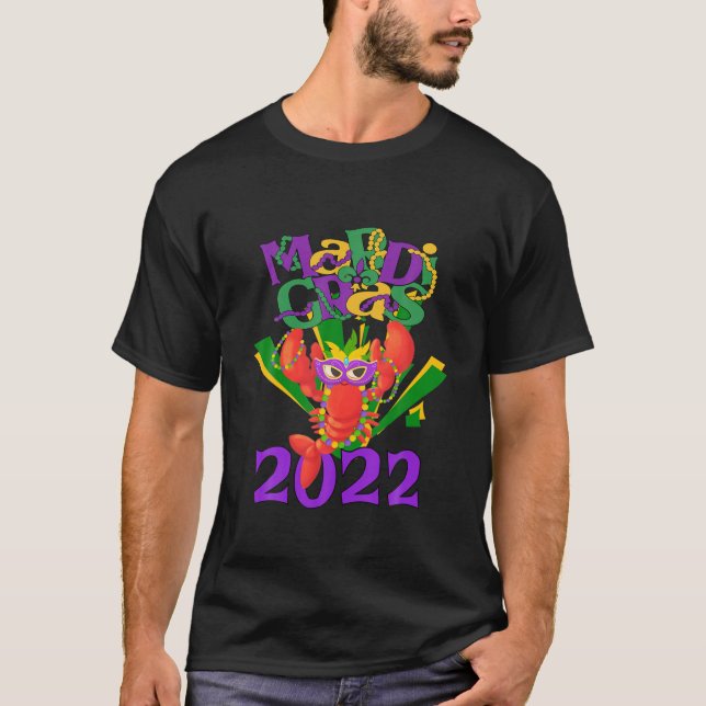 2022 Mardi Gras Kräftor Party Kung T Shirt (Framsida)