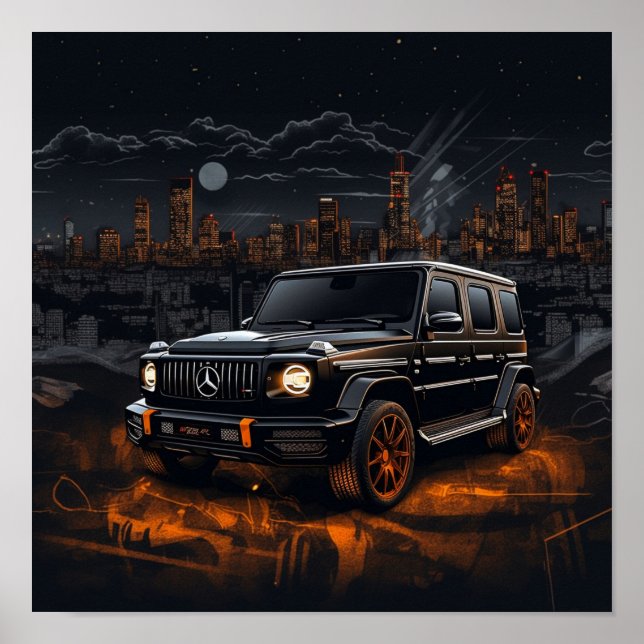 2022 Mercedes AMG G63 G-Class G-Wagon Luxury SUV Poster (Framsidan)