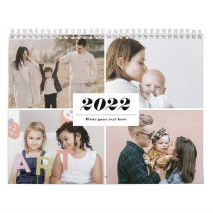 2022 Modern Elegant i familjen Photo Collage Moder Kalender