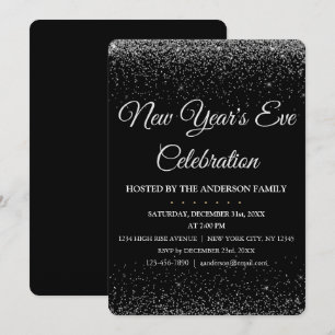 2022 Nyårsaftonen Party Gnistra Glitter Inbjudningar