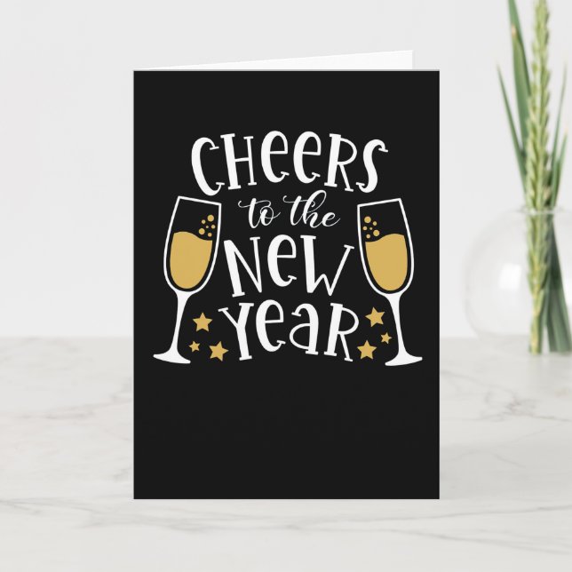 2022 Nyårsmatchande Glad Fest Familj Pyjamas Kort (Framsida)