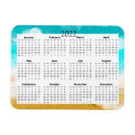 2022 Ocean Beach Kalender Mini Magnet