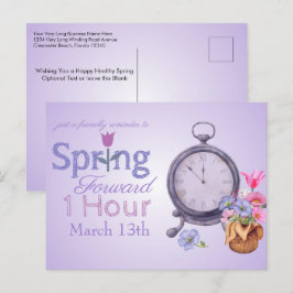 2022 Påminnelse om sommartid efter bilen Vykort