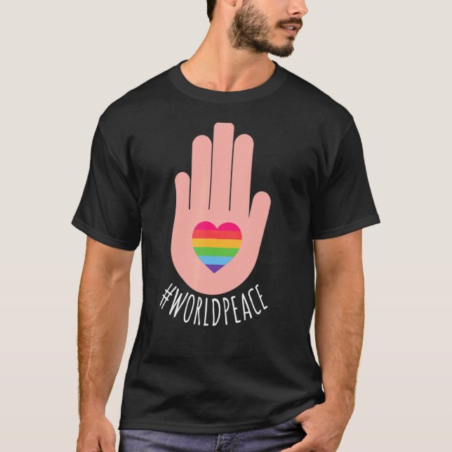 2022 Peace Global Peace Internationell Unity Kärle T Shirt (Framsida)