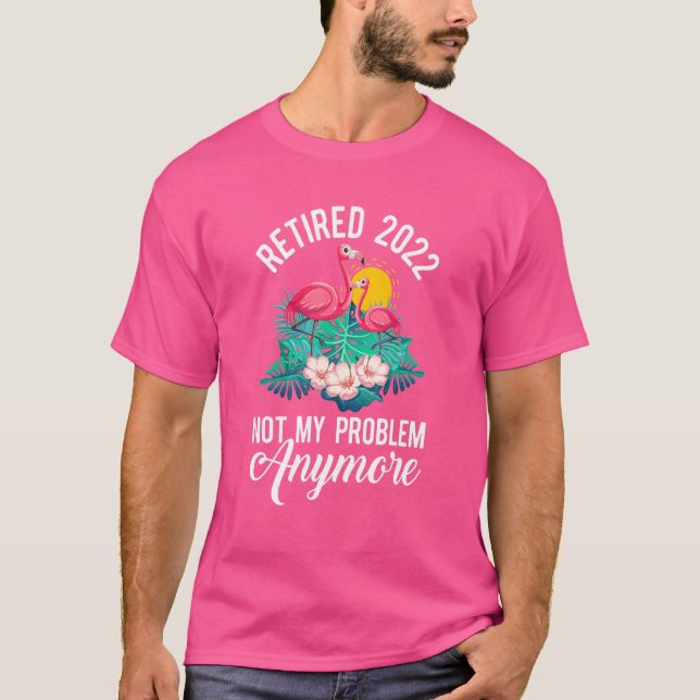 2022 Pension Flamingo Blommigt Costume T Shirt (Framsida)