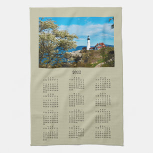 2022 Portland Head Maine Lighthouse Calendar Kökshandduk