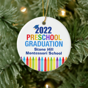 2022 Preschool Studenten Cute Anpassningsbar Stude Julgransprydnad Keramik