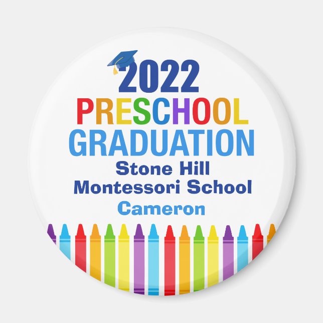 2022 Preschool Studenten Cute Crayon Anpassningsba Magnet (Framsidan)