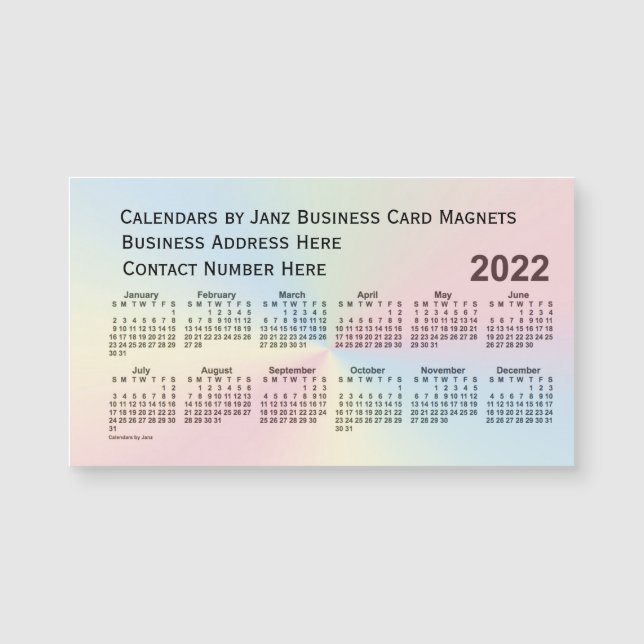 2022 Rainbow Cloud Calendar av Janz Magnet (Framsida)