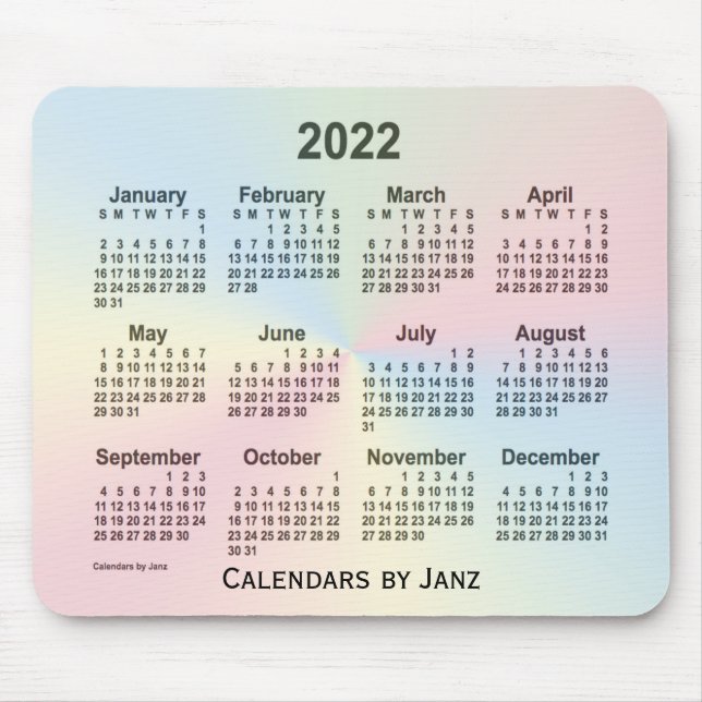 2022 Rainbow Cloud Calendar av Janz Musmatta (Framsidan)