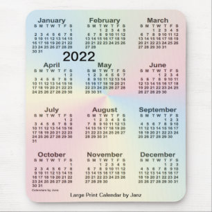 2022 Rainbow Cloud Large Print Calendar från Janz Musmatta