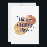 2022 Roligt Lycklig Challah Days Hanukkah Watercol Julkort<br><div class="desc">© Gorjo Designs. Gade åt dig via Zazzle-plattformen. // Behöver du hjälp med att anpassa din design? Har andra idéer? Kontakta mig gärna (Zoe) direkt via kontaktknappen nedan.</div>