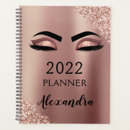 2022 Rosa Guld Rosa Monogram Glitter Ögonfransar