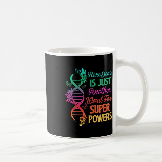 2022 Sällsynt Disease Day Awareness Zebra Ribbon D Kaffemugg (Höger)