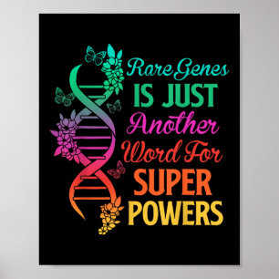 2022 Sällsynt Disease Day Awareness Zebra Ribbon D Poster