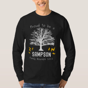 2022 Sampson Family Reunion Träd sommaren Party T Shirt