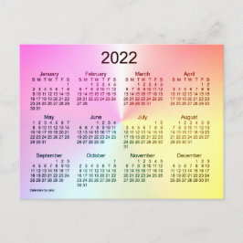 2022 Sangria Shimmer Mini Kalender av Janz Vykort