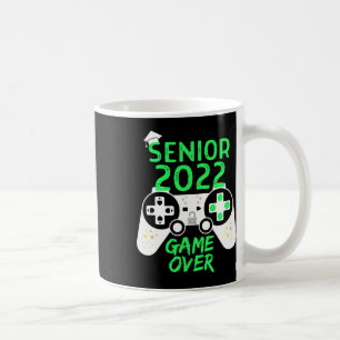 2022 Senior Video Game Over School Gamer Grön Kaffemugg