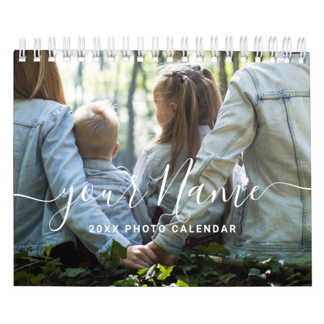 2022 Simple Minimalist Anpassningsbar Photo Kalender (Omslag)