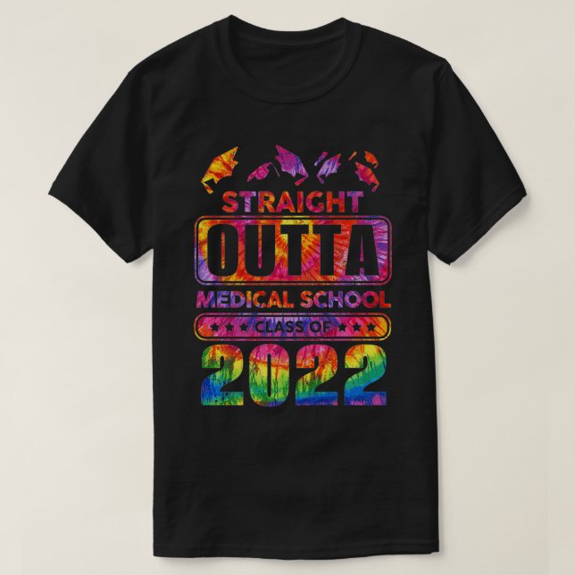 2022 Sjukvårdsskola Studenten Grad Senior Tie Dye T Shirt (Design framsida)