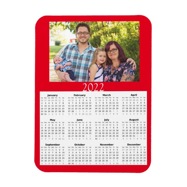2022 skräddarsydd fotokalender Mini Magnet (Vertikal)
