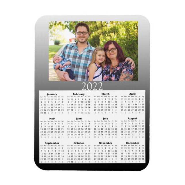 2022 skräddarsydd fotokalender Mini Magnet (Vertikal)