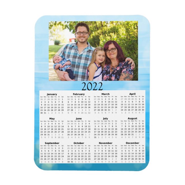 2022 skräddarsydd fotokalender Mini Magnet (Vertikal)