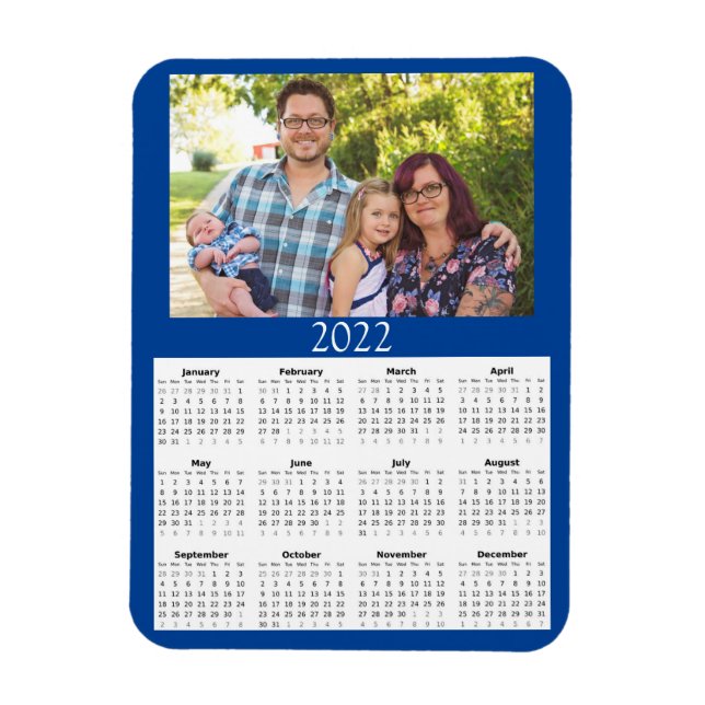2022 skräddarsydd fotokalender Mini Magnet (Vertikal)