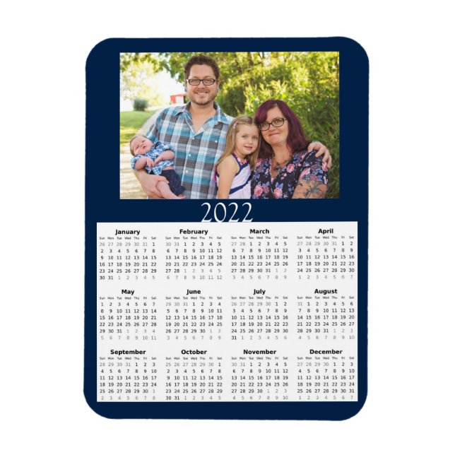 2022 skräddarsydd fotokalender Mini-magnet Magnet (Vertikal)