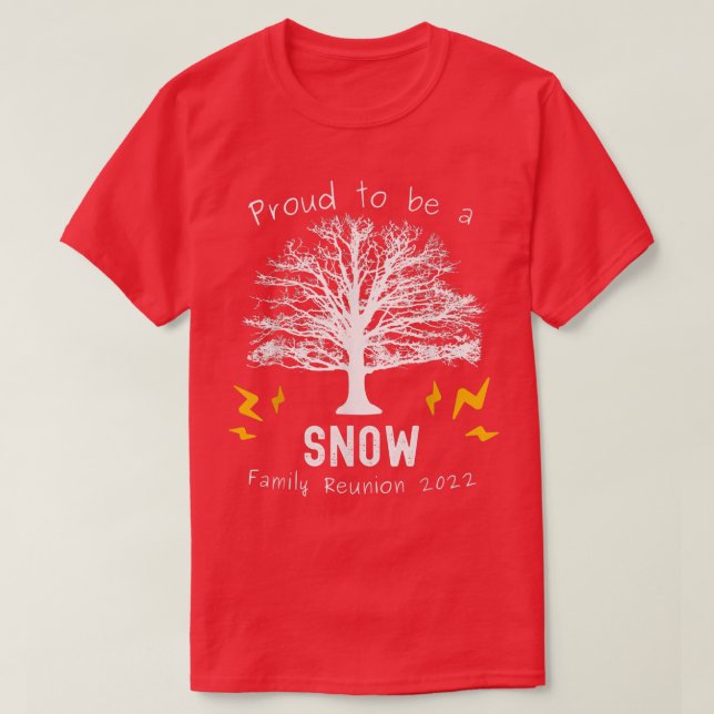 2022 Snö familjeåterförening Träd sommaren Party N T Shirt (Design framsida)