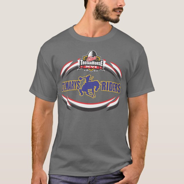 2022 St. Marys Roughriders Trojan Horse Tournament T Shirt (Framsida)