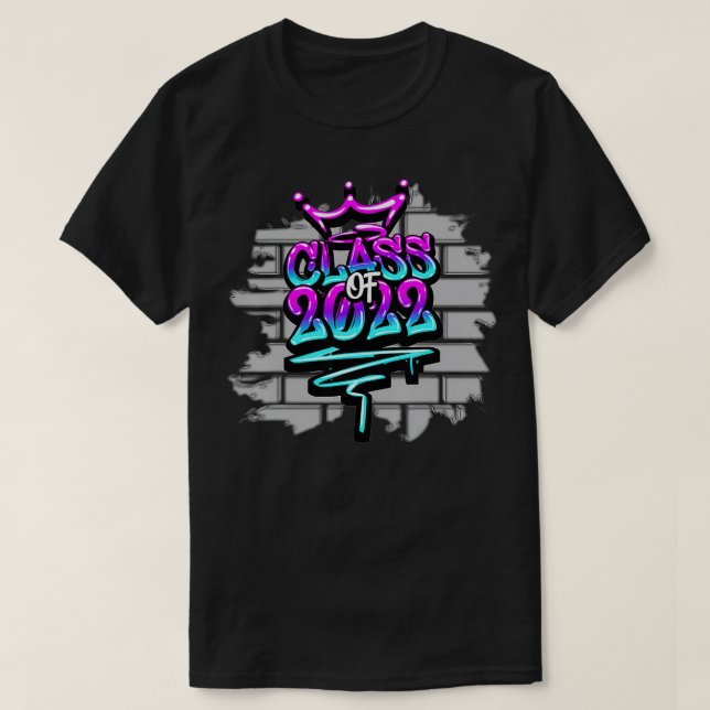 2022 Studenten Graduating Senior Graffiti Class O T Shirt (Design framsida)